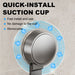 Suction-Cup Toothbrush Holder with Squeezer and Mouthwash Cup — Perforation-Free
