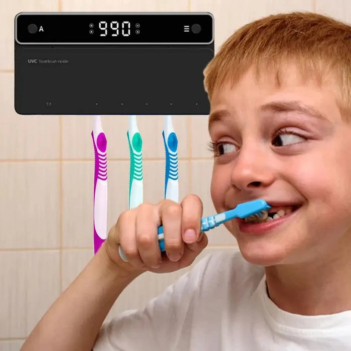 UV Toothbrush & Razor Holder — Rechargeable Steriliser with LED Display