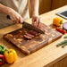 Acacia End-Grain Reversible Cutting Board — Multi‑Purpose Serving & Prep Tray, 38×28×1.8cm, 1pc