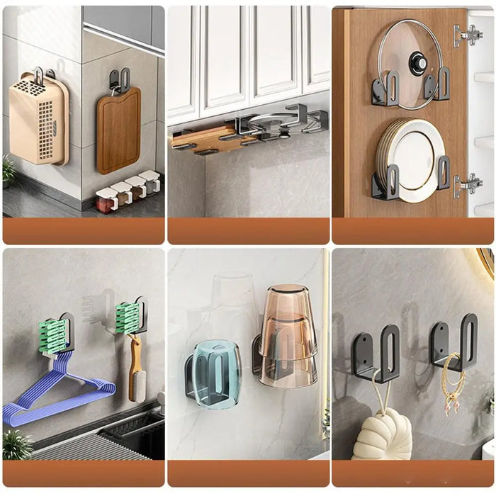 2‑Pack Pot Lid & Cutting Board Holder – Wall & Cabinet Mount