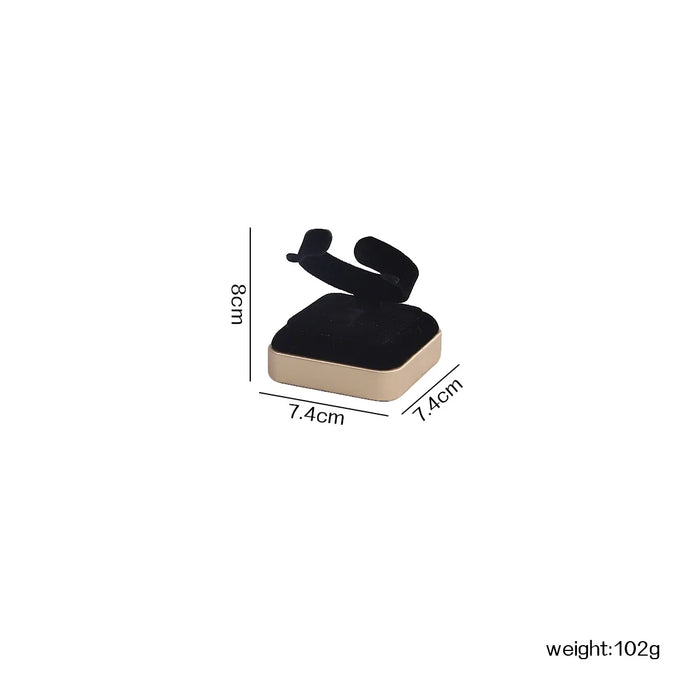 Velvet Jewellery Organiser Stand – Metal Ring, Pendant, Bracelet & Watch Display