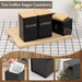 3‑Piece Coffee, Tea & Sugar Canister Set — Stainless Steel with Airtight Bamboo Lids