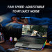 Air Compression RGB Laptop Cooling Pad - Triple-Fan USB Cooler for 12-17-inch Laptops