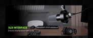 USB/XLR Dynamic Desk Microphone with Shock Mount, Touch Mute & Headphone Monitoring - K688