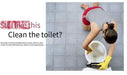 Cherry-Shaped Toilet Brush & Holder — Wine Red, Thick Head, Anti-Slip Handle