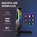 RGB Headset Stand with Sound‑Activated Lights and USB Dock