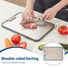 Titanium Double-Sided Cutting Board with Deep Juice Grooves & Handles — 25 x 38 x 1.2 cm