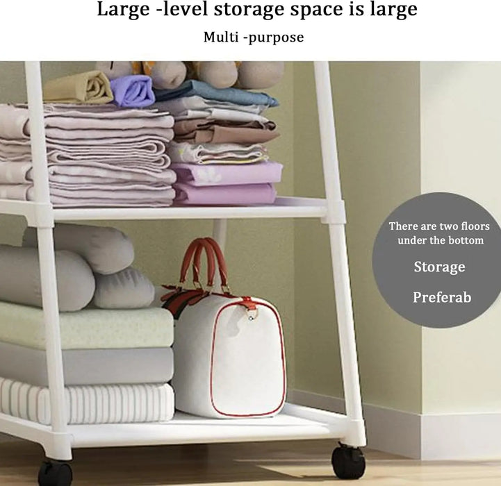Multifunctional Move Coat Rack Stand – Simple Plastic Clothes Hanger for Porch, Bedroom, Corridor, Dormitory