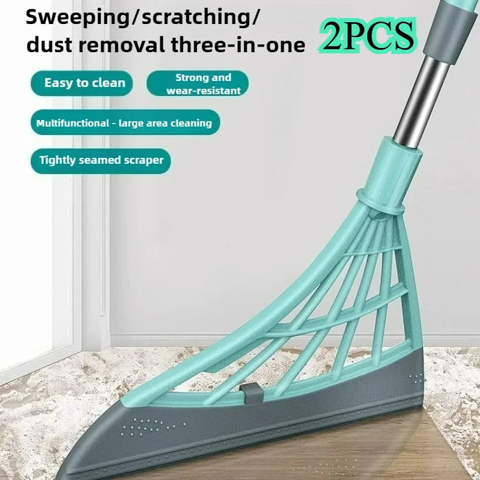 S‑Shaped Wall‑Mounted Toilet Brush, Long Handle, Soft PP Bristles, 39×11cm