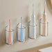 Wall‑Mounted Electric Toothbrush Holder — Clear Plastic Storage Rack