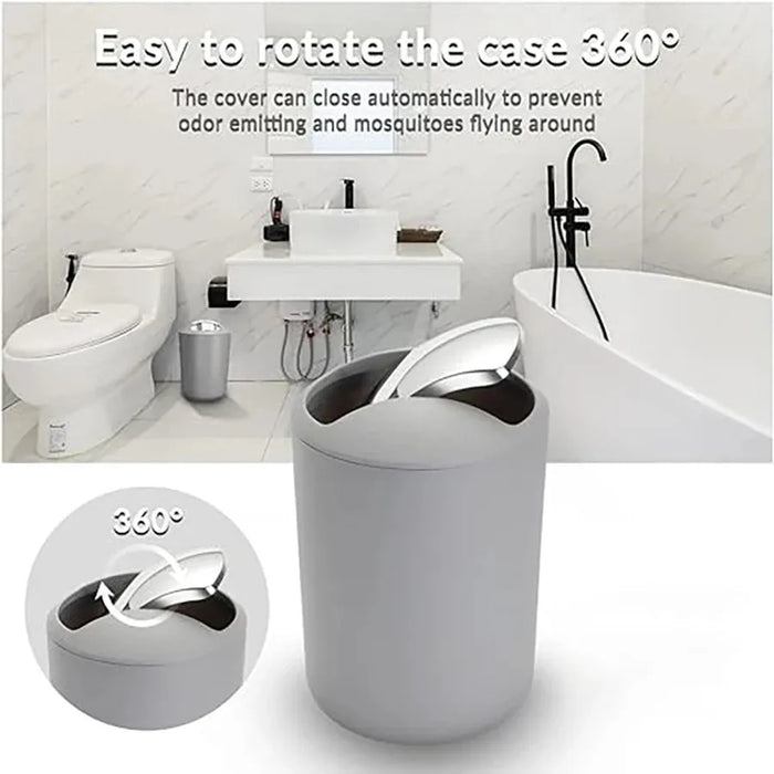 6-Piece Plastic Bathroom Accessory Set — Toothbrush Holder, Dispenser, Soap Dish & More