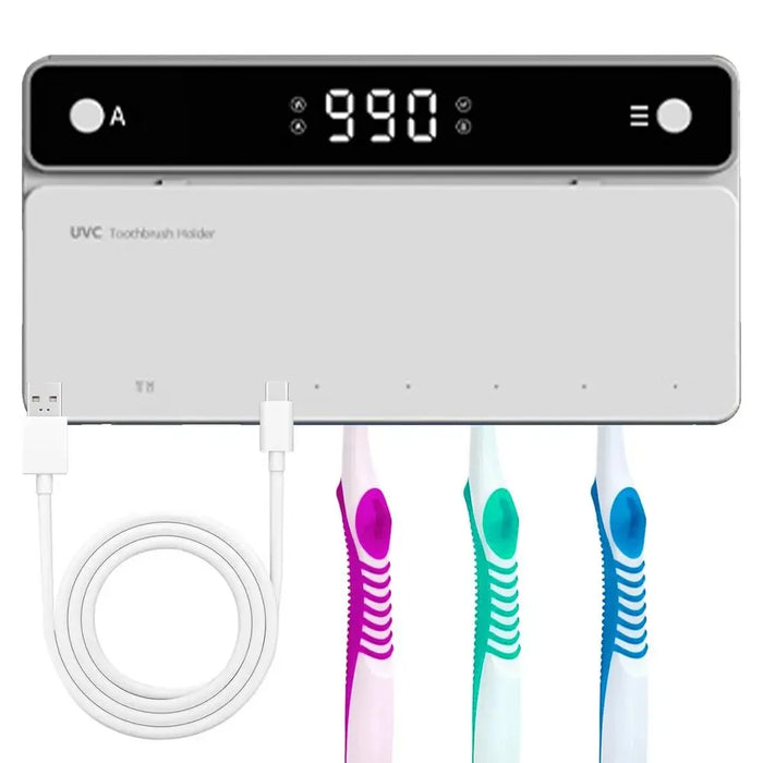 UV Toothbrush & Razor Holder — Rechargeable Steriliser with LED Display