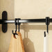 Wall-Mounted Kitchen Hook Rack for Pot Lids and Utensils