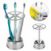Stainless Steel 6-Slot Wall-Mounted Toothbrush & Makeup Brush Holder