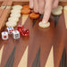 Foldable Wooden Backgammon Set 11–17 inch — Handmade, Foldable Board with Accessories