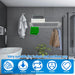 Stainless Steel Wall-Mounted Retractable Clothes Drying Rack — Accordion Design