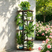 Tall 5-Tier Corner Plant Stand – Metal Frame with Reinforced Wooden Shelves