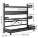 3-Tier Carbon Steel Kitchen Storage Rack for Spices & Utensils