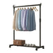 Telescopic Heavy-Duty Metal Clothes Rack on Wheels — Adjustable Garment & Drying Rack