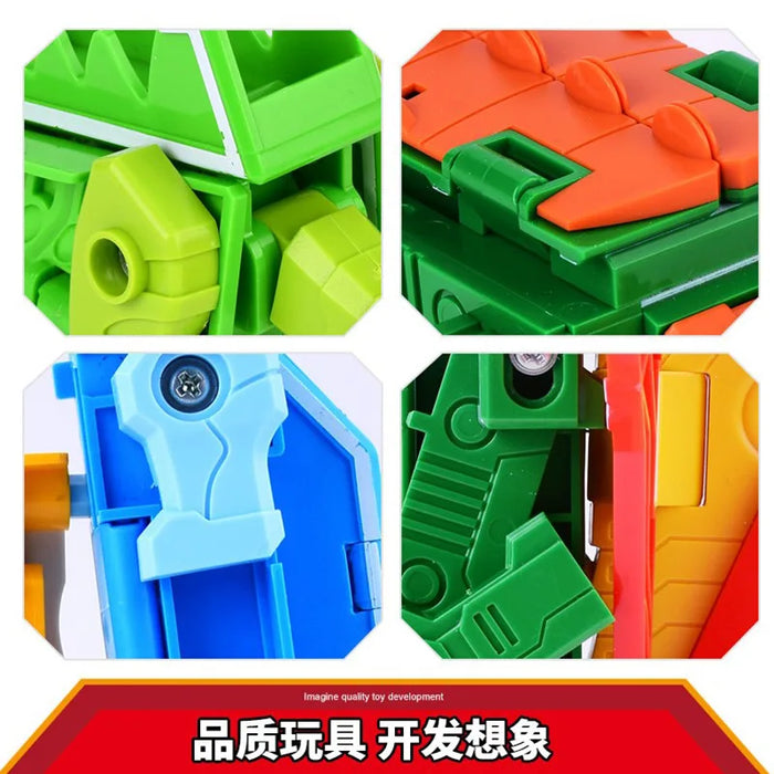 GUDI 26-piece A–Z Transforming Alphabet Robot & Dinosaur Building Block Toys