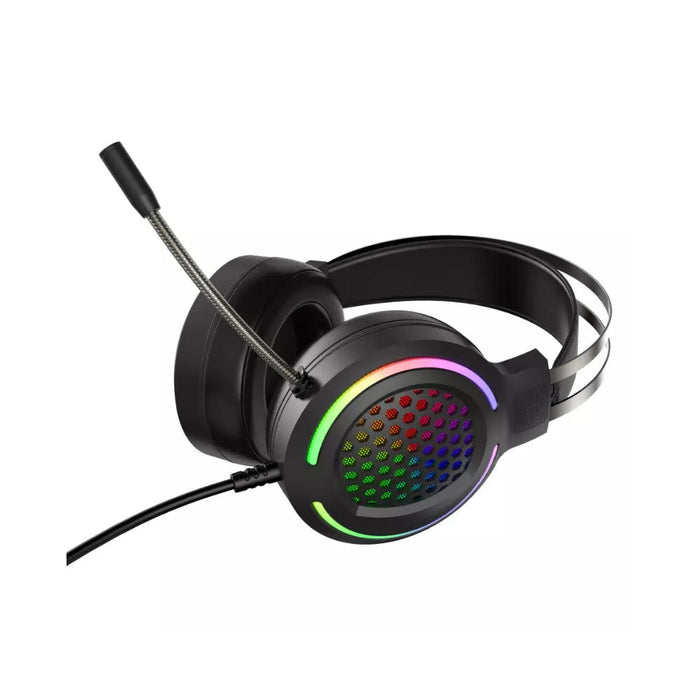 WH H500 Gaming Headset - 7.1 Virtual Surround Sound, 50mm Unit, RGB Dynamic Breathing Light, Omni-Directional Microphone - Perfect for Immersive Gaming Experience