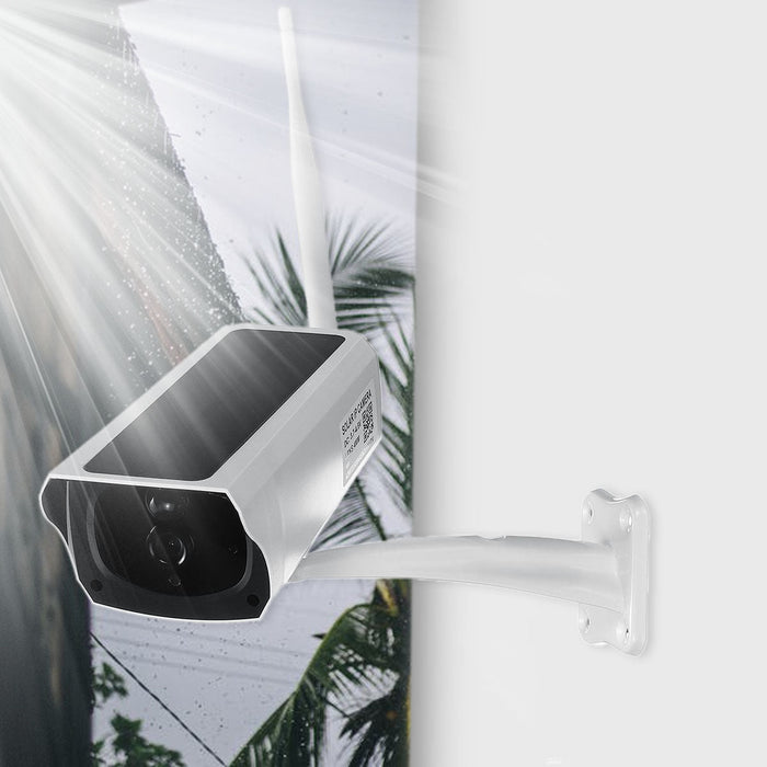 Solar Security Camera 1080P HD - WIFI IP Camera with Night Vision & Wireless PIR Motion Alarm - IP67 Waterproof for Outdoor and Indoor Use