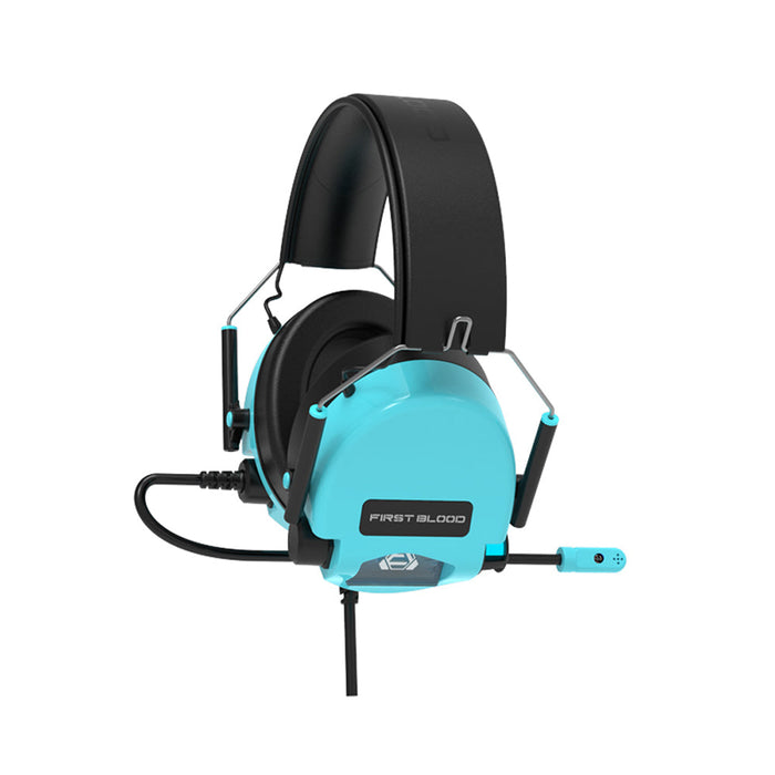 FirstBlood H10 Gaming Headset - Foldable Headphone with Virtual 7.1, One-way Noise Reduction Microphone, Colorful Light - Perfect for PC and Laptop Gamers