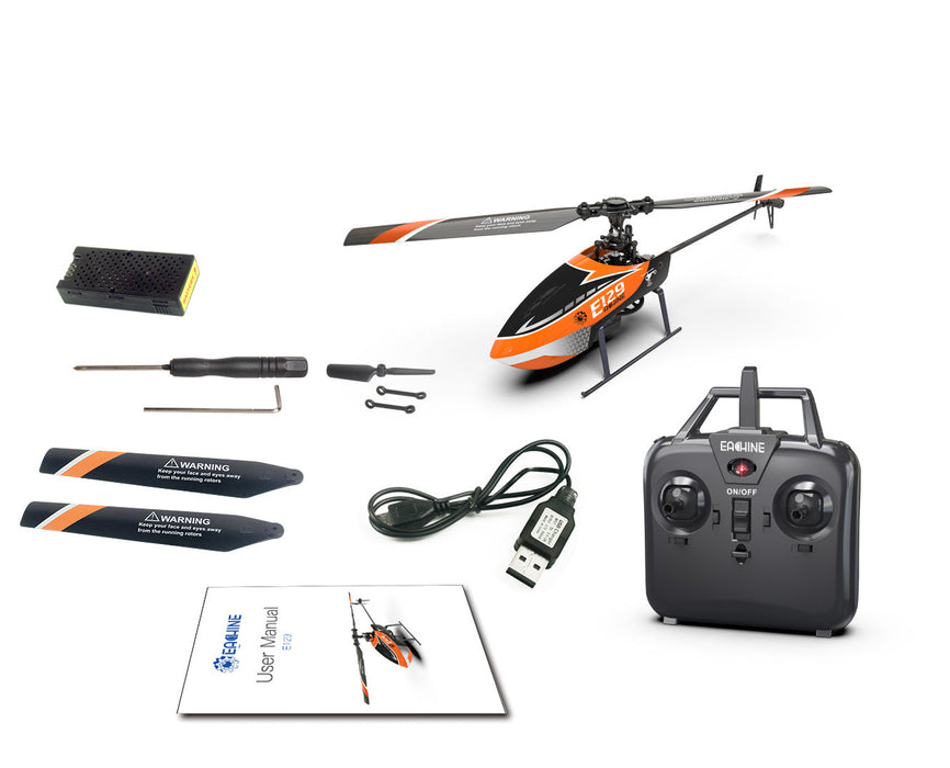 Eachine E129 Helicopter - 2.4G 4CH 6-Axis Gyro, Altitude Hold, Flybarless RC - Perfect for Beginners and Experienced Pilots