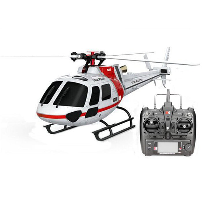 XK K123 6CH AS350 - Brushless Scale RC Helicopter BNF/RTF Mode 2 - Perfect for Remote Control Enthusiasts