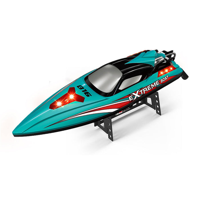 HXJRC HJ816 PRO RTR - 55km/h 2.4G Brushless High Speed RC Boat with Capsized Reset & LED Lights - Waterproof Electric Racing Speedboat for Lakes, Pools & Remote Control Enthusiasts