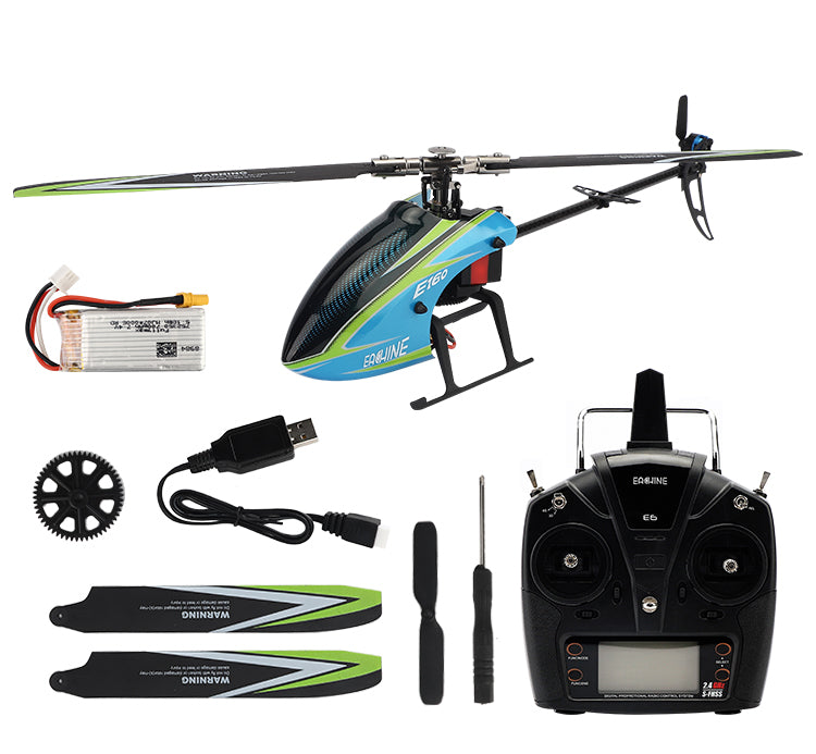 Eachine E160 V2 6CH - Dual Brushless 3D6G System Flybarless RC Helicopter BNF/RTF - Compatible with FUTABA S-FHSS for Hobbyists