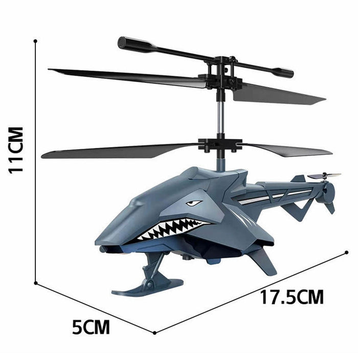 Alloy Shark RC Helicopter - 2.5CH, USB Charging, Intelligent Induction, RTF, Lights - Perfect Toy for Kids and Enthusiasts