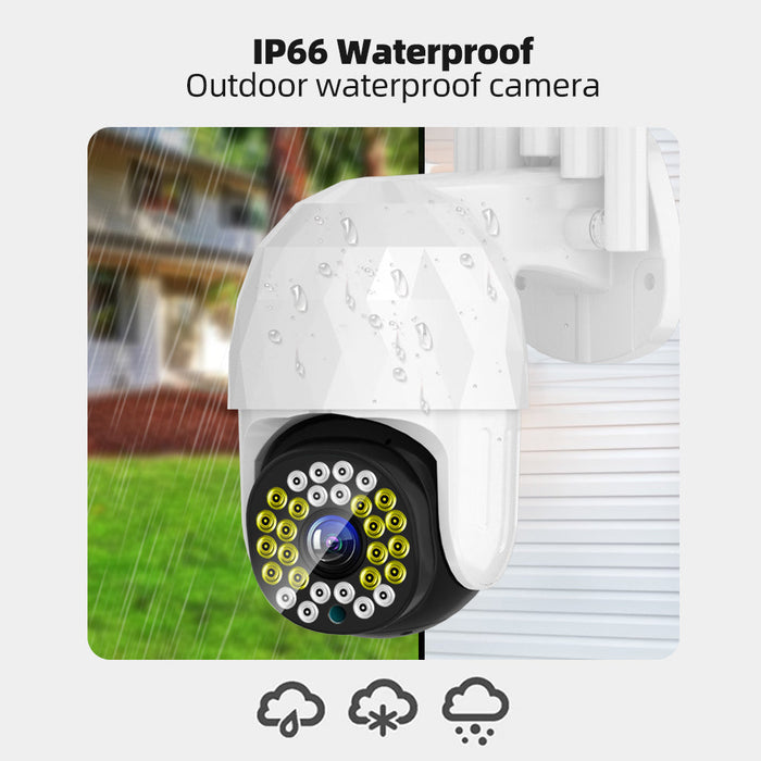 Guudgo 28LED 5X Zoom HD 3MP - Outdoor IP Security Camera with PTZ, Night Vision, IP66 Waterproof, Two-Way Audio, Motion Detection - Ideal for CCTV Surveillance and Home Security