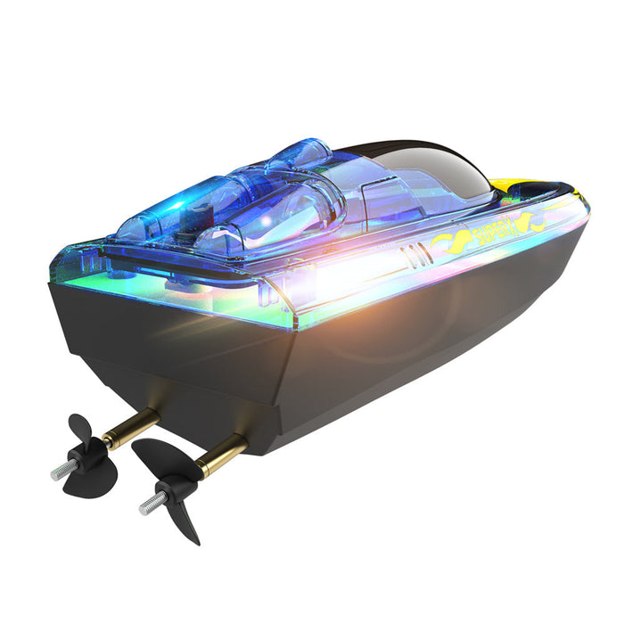 Flytec V555 2.4G 4CH - RC Boat with LED Lighting & Mini Shipping Models for Pools & Lakes - Fun Kids & Children Toy with 60 Minutes Playtime