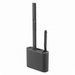 Silicone Toilet Brush with Flat Flexible Head and Wall-Mounted Holder — Dark Grey