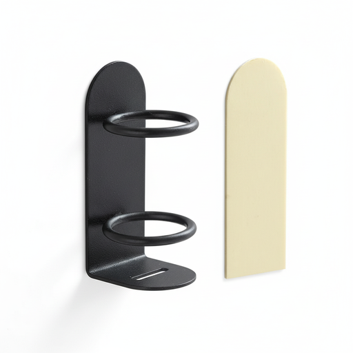 Adhesive Wall-Mounted Electric Toothbrush Holder — Steel, No-Drill