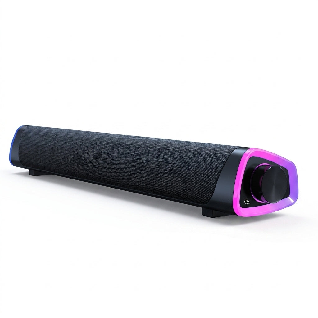 4D Stereo Sound Bar Speaker — Bluetooth 5.0, USB-Powered, AUX