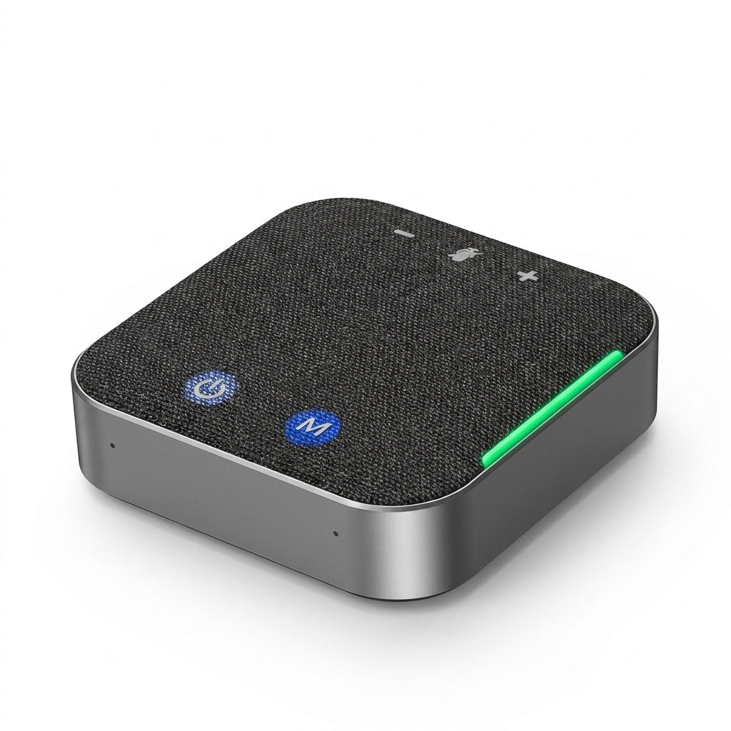 4x Omnidirectional Microphones Wireless Conference Speakerphone — USB & Bluetooth for PC/Laptop