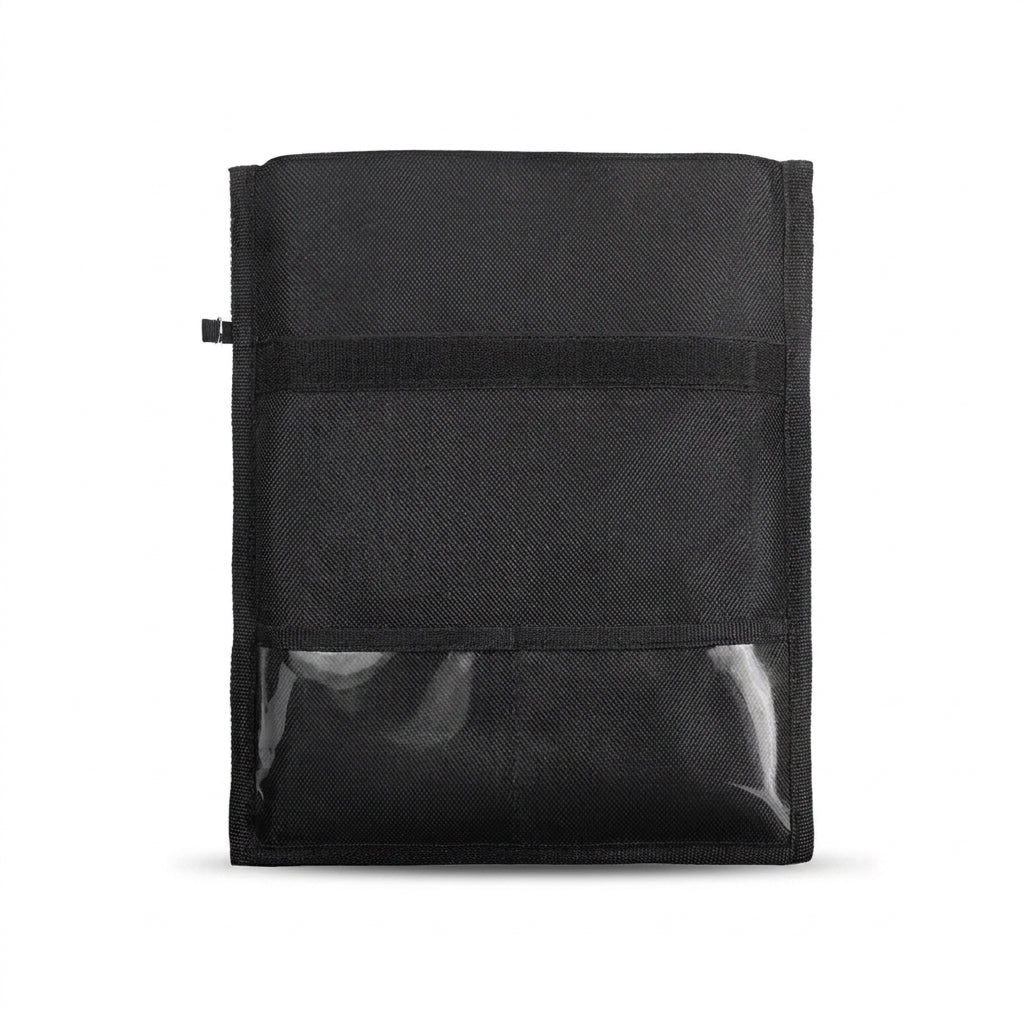 RFID Blocking Faraday Pouch – Anti‑Tracking Phone, Card & Key Shield, Large Wallet Case, Black