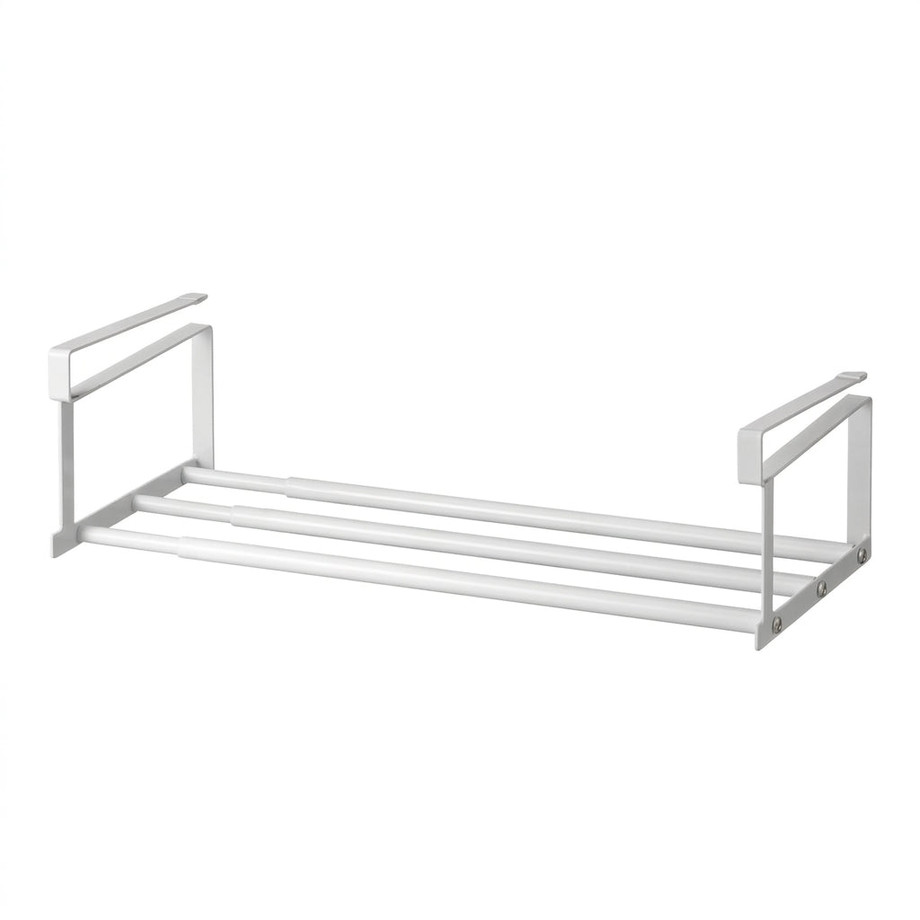 Adjustable Bamboo Shoe Rack – Space-Saving Double-Layer Wardrobe Organizer (White)