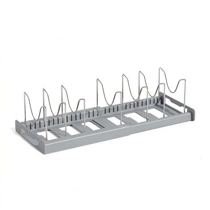 Expandable Kitchen Cabinet Pot Organiser Rack — Adjustable Divider for Pots & Pans