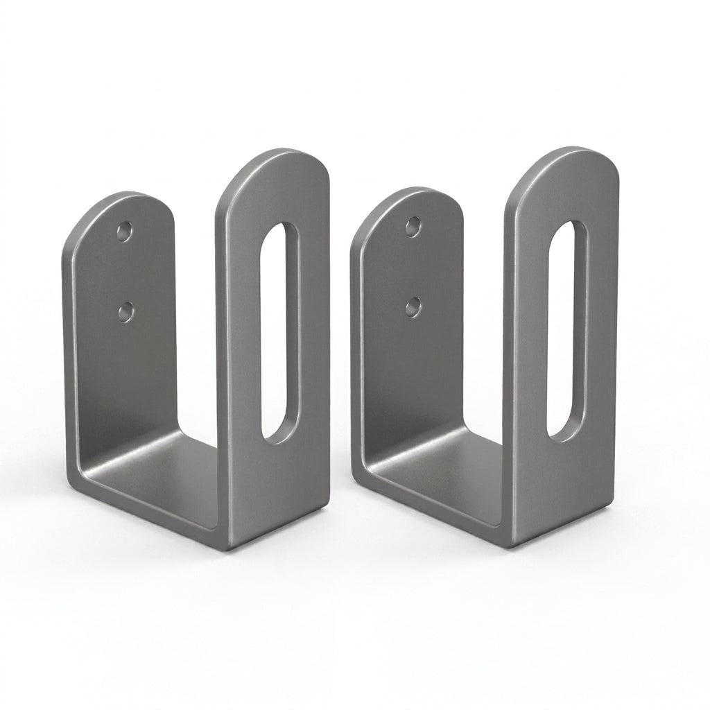 2-pack Pot Lid & Cutting Board Holder — Wall-Mounted Metal Rack (Black or Grey)