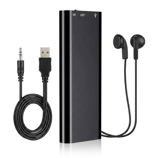 Ultra-slim Mini Voice Recorder — 4/8/16/32GB, One-button WAV/MP3 Player