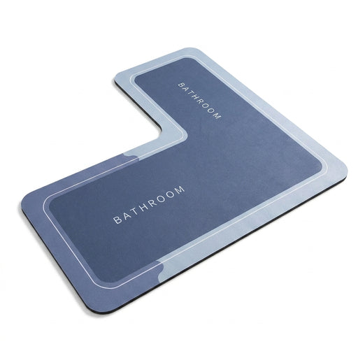 Minimalist Diatomaceous Earth Non-Slip L-Shaped Shower Door Mat