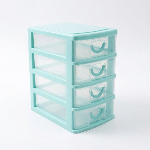 4-layer Transparent Jewellery Storage Box with Rhinestone Detail
