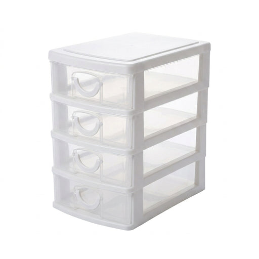 4-layer Transparent Jewellery Storage Box with Rhinestone Detail