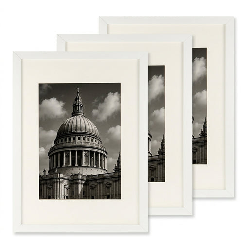 Pack of 3 A3 Photo Frames (29.7 x 42 cm) – Rustic Wood-Effect MDF