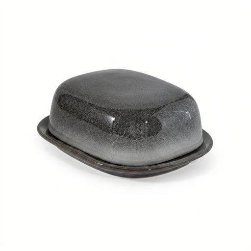 Retro Kiln-Change Porcelain Butter Dish with Lid — Countertop Butter Keeper