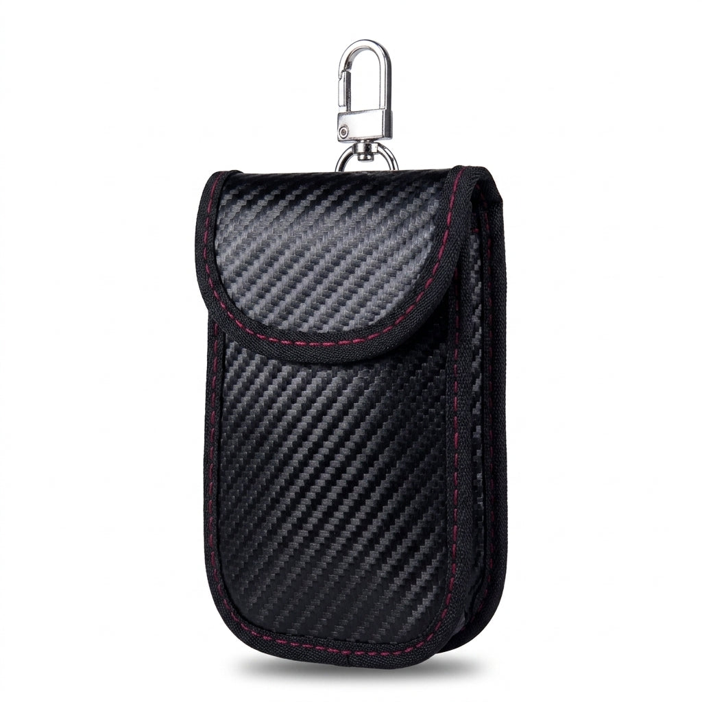 Faraday Key Fob Pouch — Carbon Fibre Signal‑Blocking Protector