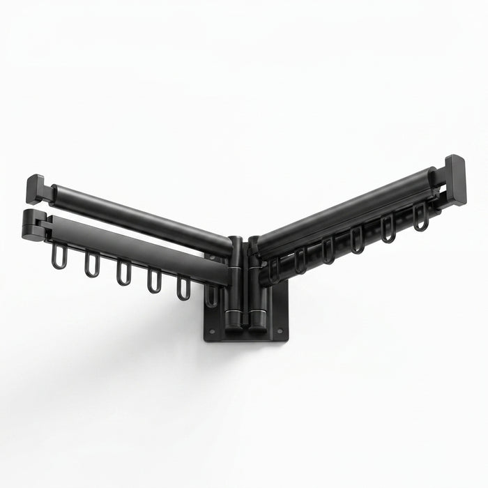 Wall-Mounted Foldable Aluminium Clothes Drying Rack — Ideal for Balcony, Bedroom & Kitchen